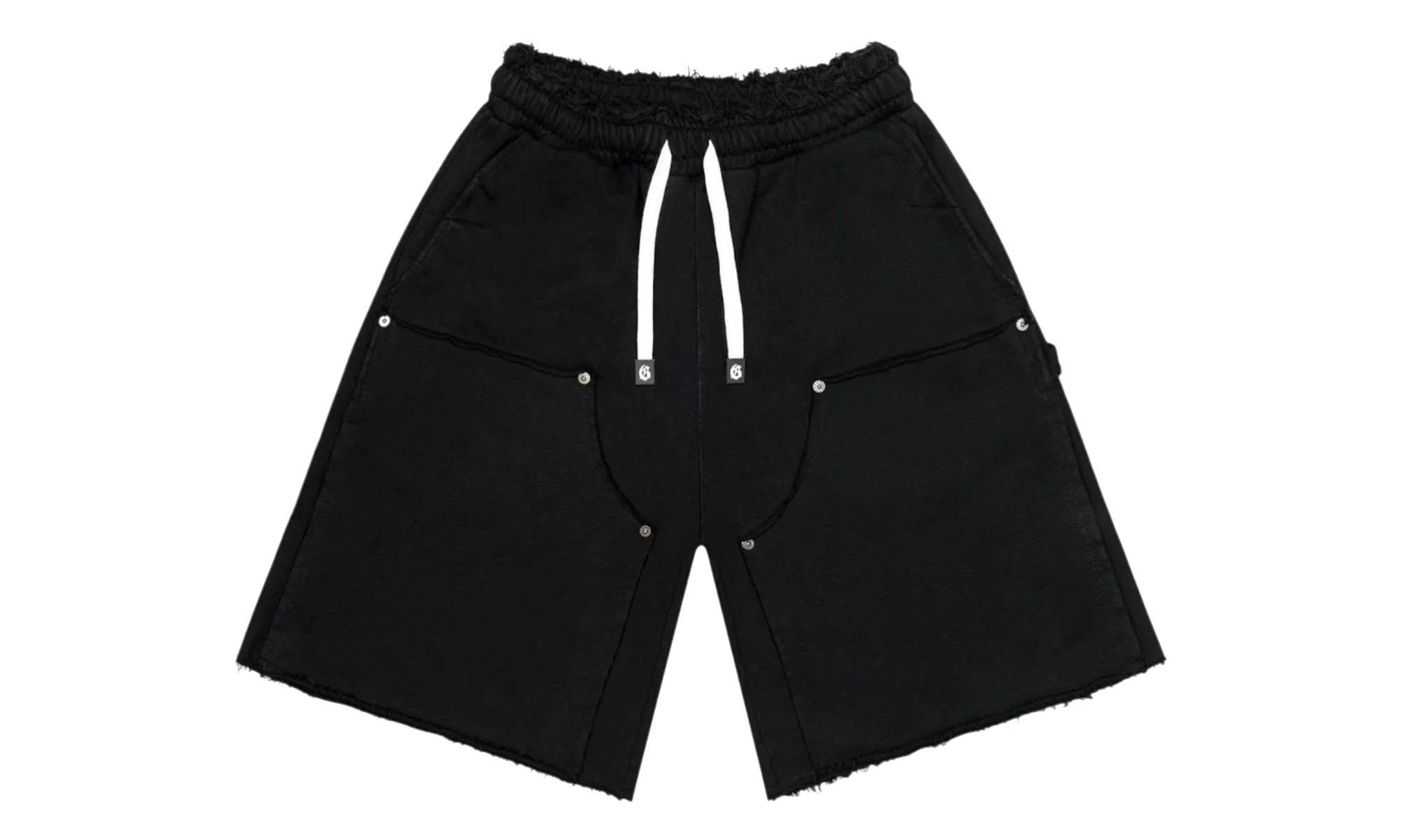Distressed Carpenter Flat Shorts "Black" GS169