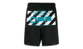 OFF-WHITE Wavy Line Mesh Shorts "Black / Multicolor" OMCI005R201010041001