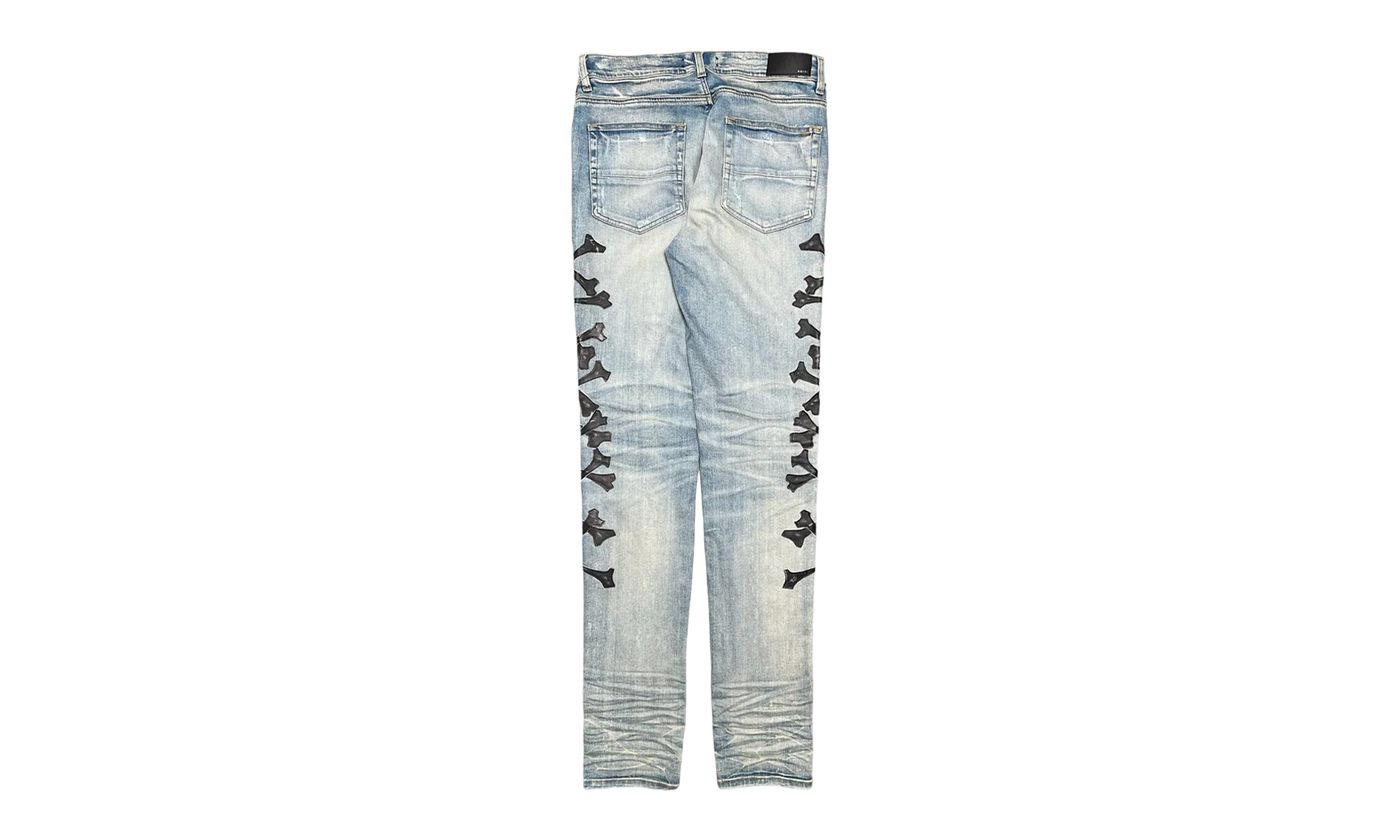 Maxfield Exclusive Leather Patch Bones Jeans "Original Indigo Black" AMELPBJOI