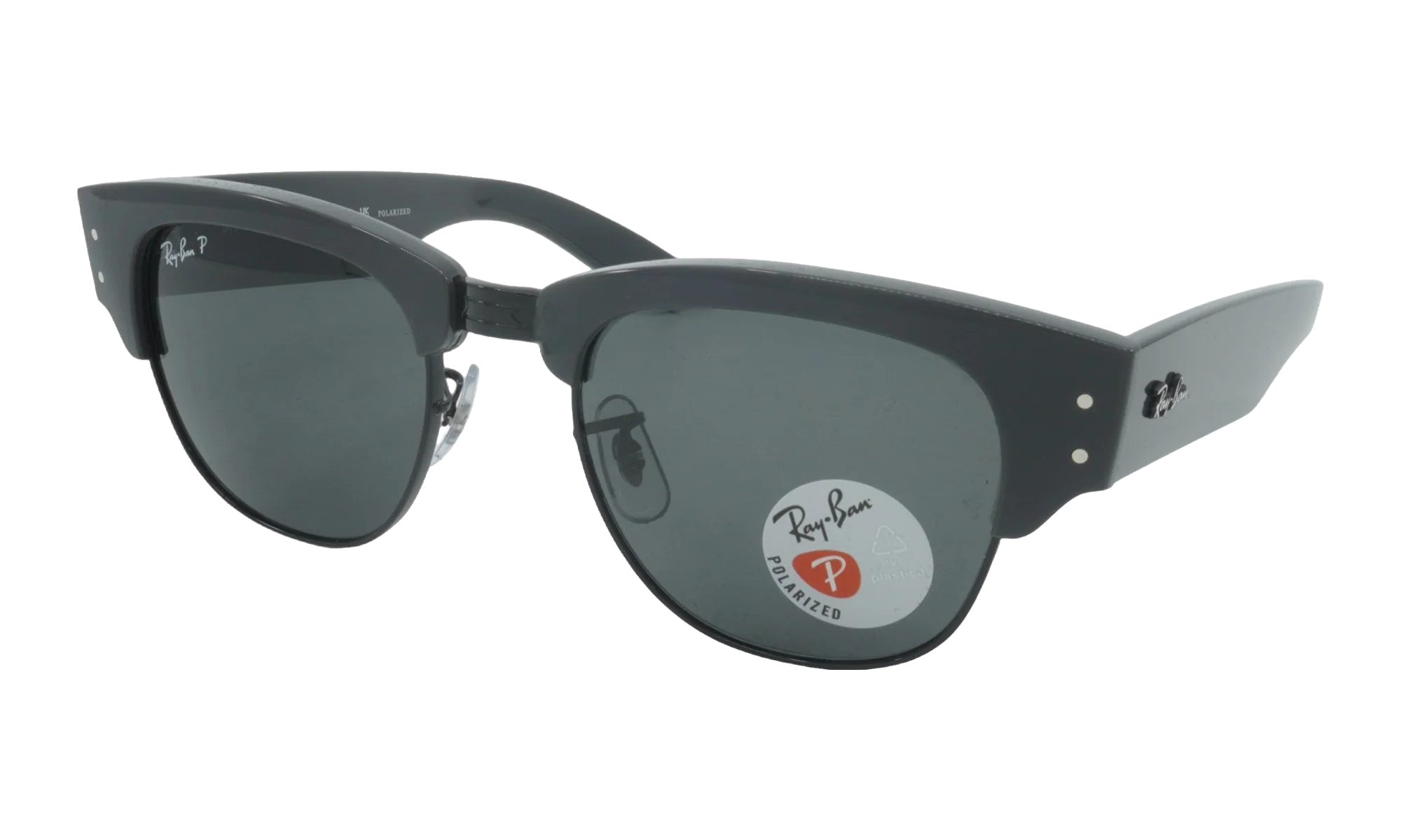 Mega Clubmaster Polarized Sunglasses "Grey" RB0316S-136748_53