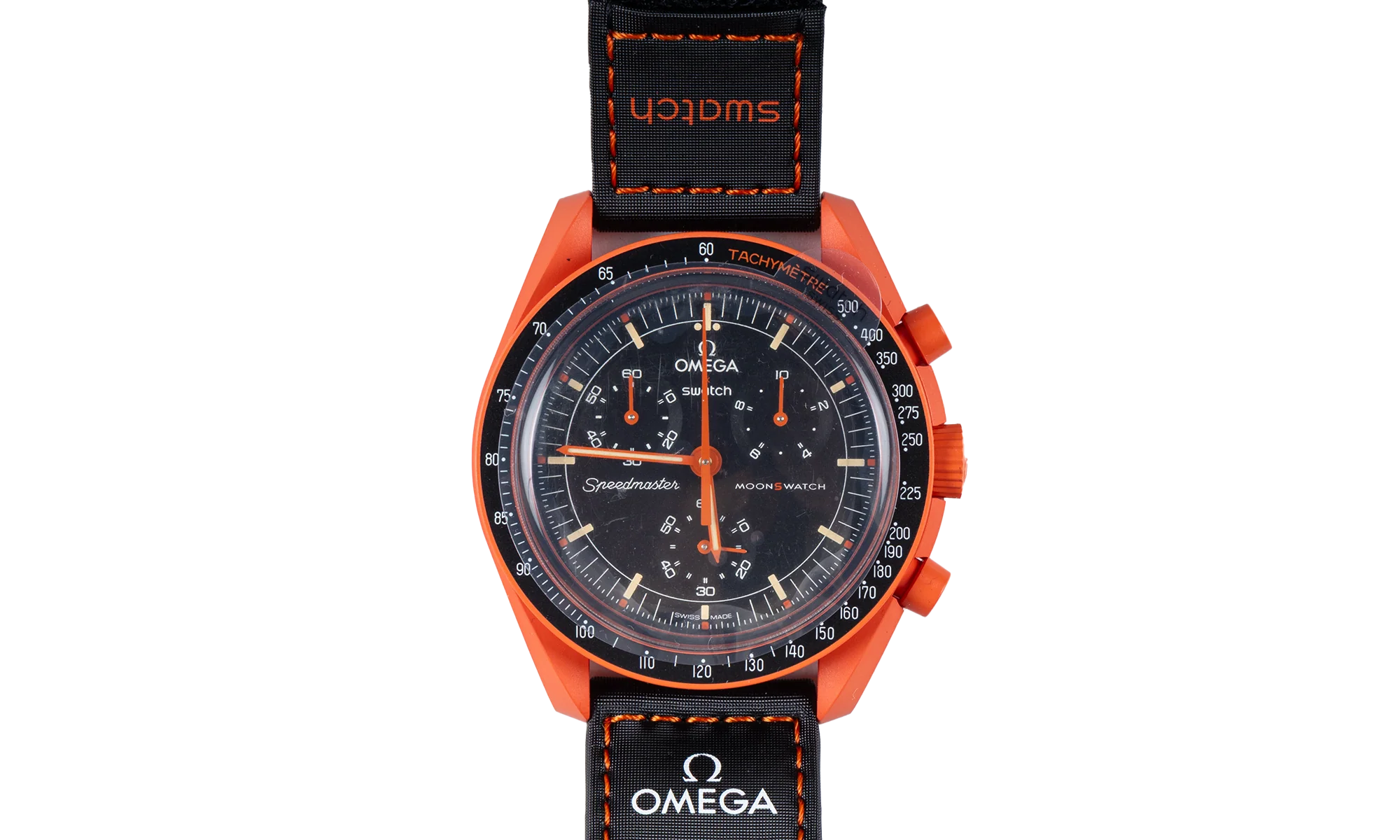 Swatch x Omega Bioceramic Moonswatch "Mission On Earth Lava" SO33O100