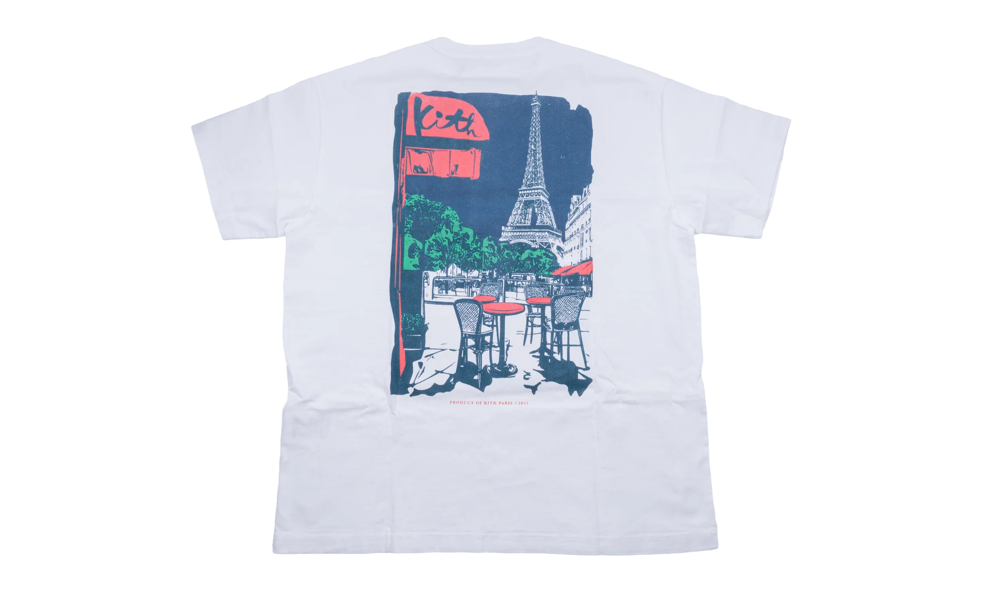 Paris Eiffel Cafe Logo Tee "White" KHM034690 101