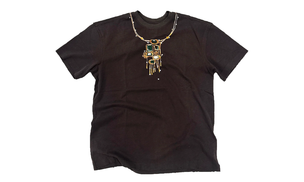 Gemstone Necklace Print T-Shirt "Dark Grey" BC24SSTE02 DRKGREY