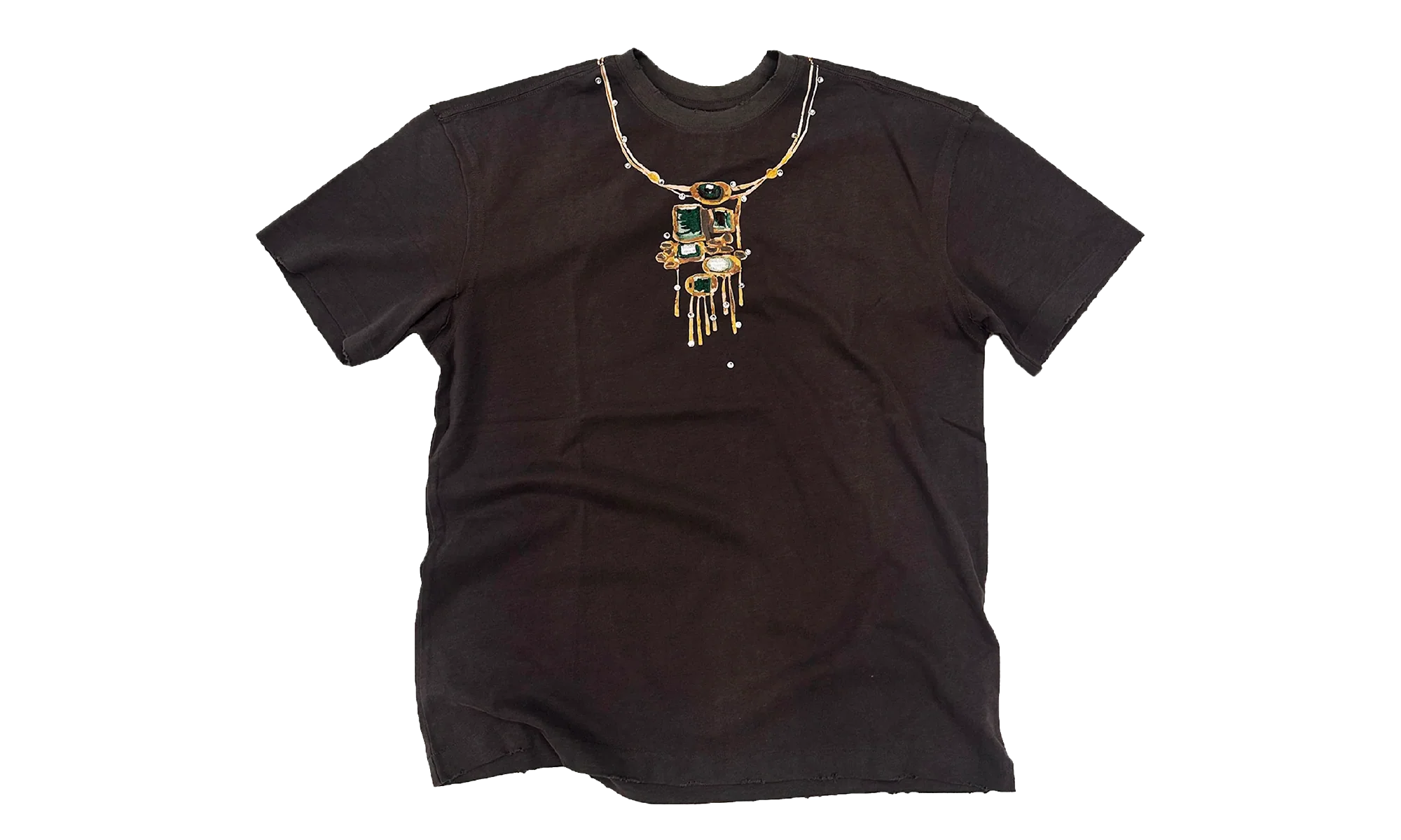 Gemstone Necklace Print T-Shirt "Dark Grey" BC24SSTE02 DRKGREY