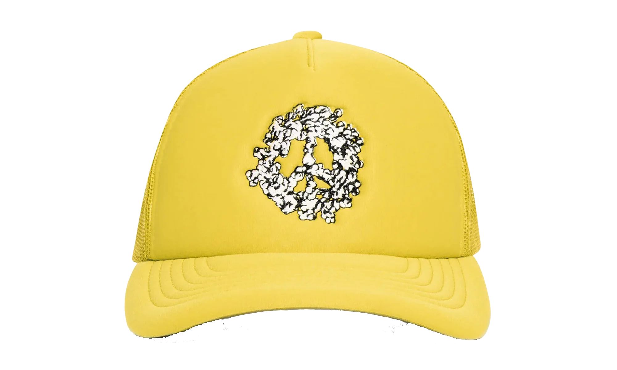 Cotton Peace Wreath Trucker Hat "Yellow" DT548