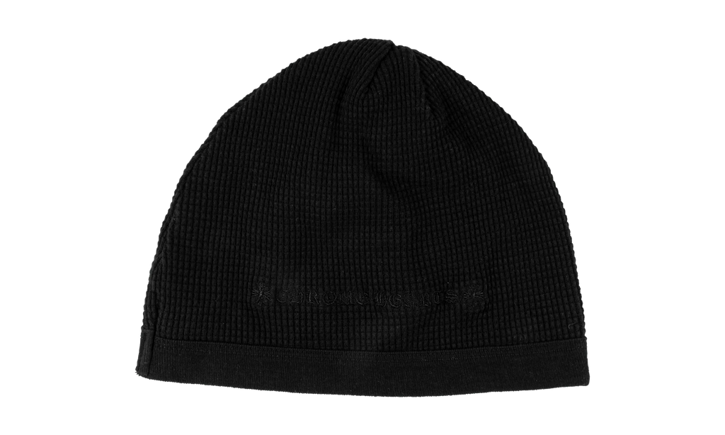 Waffle Cross Beanie Hat "Black" CHRM0785