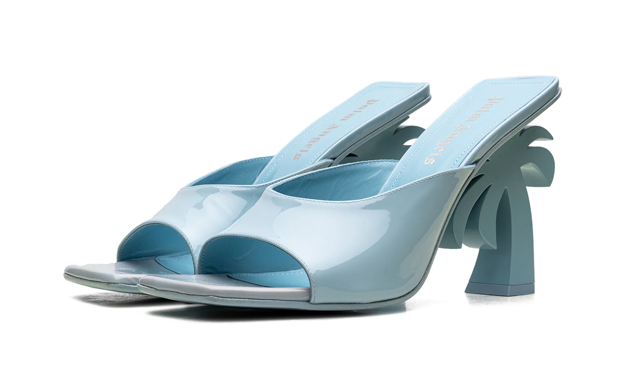 Mule Leather Heels WMNS "Blue" PWIJ003S23LEA0014000