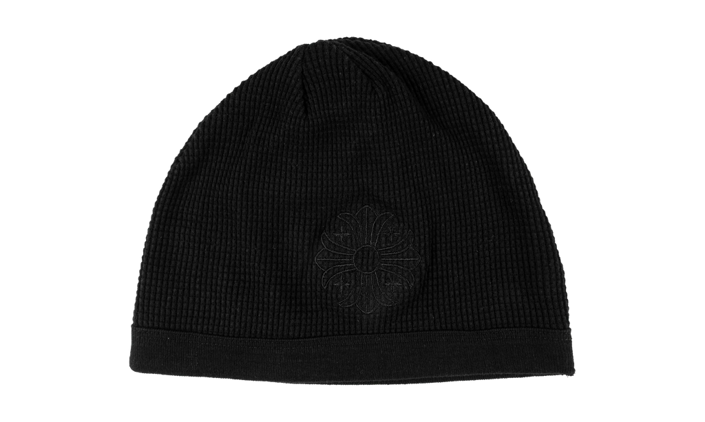 Waffle Cross Beanie Hat "Black" CHRM0785
