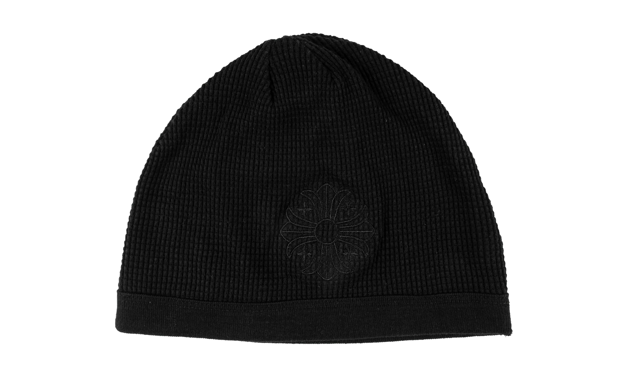 Waffle Cross Beanie Hat "Black" CHRM0785
