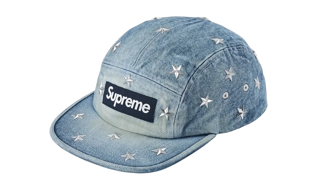 Stars Studded Denim Camp Cap "SS26 - Washed Indigo" SU27258