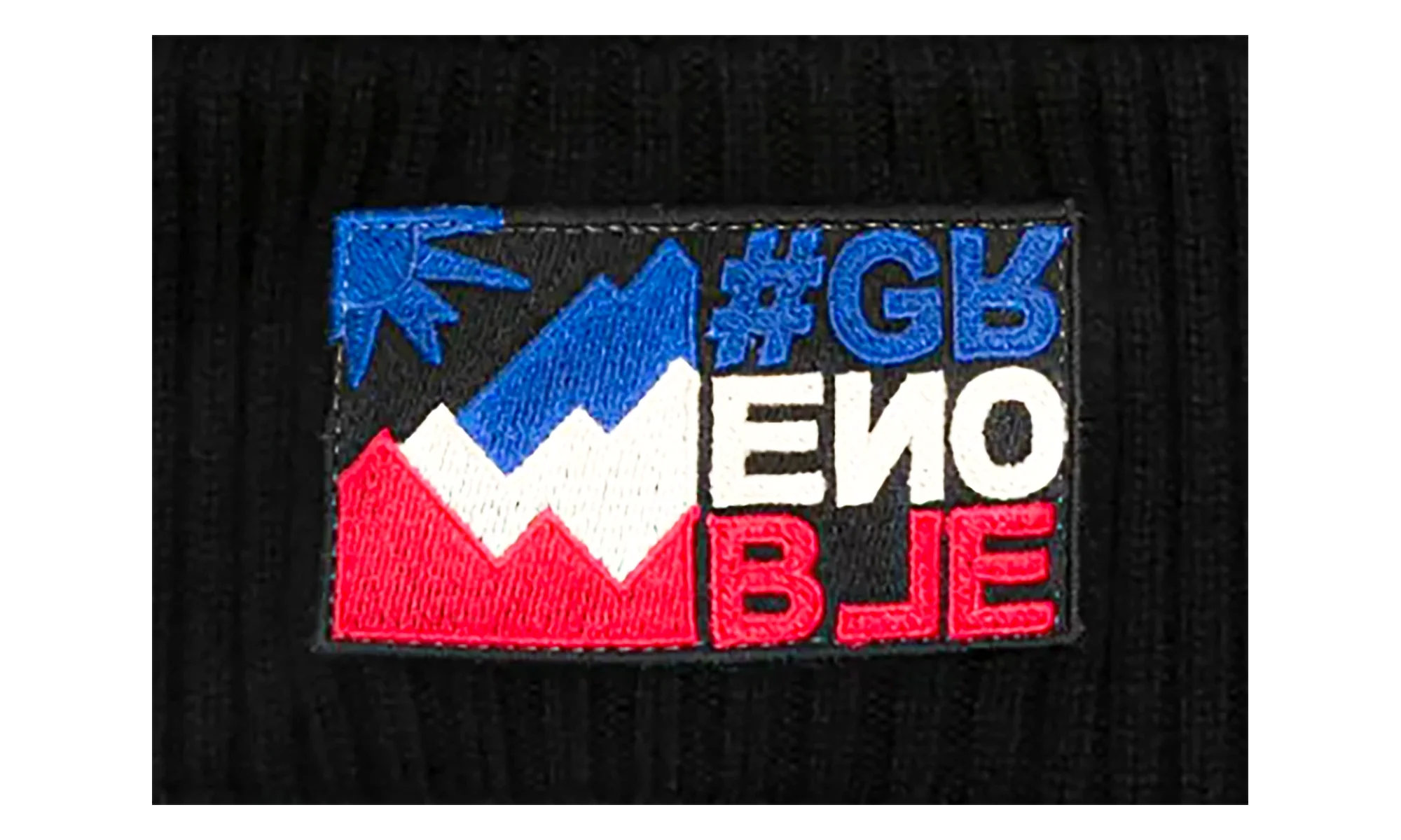 Grenoble Berretto Tricot Grenoble Logo-Patch Virgin-Wool Beanie "Black" MON08