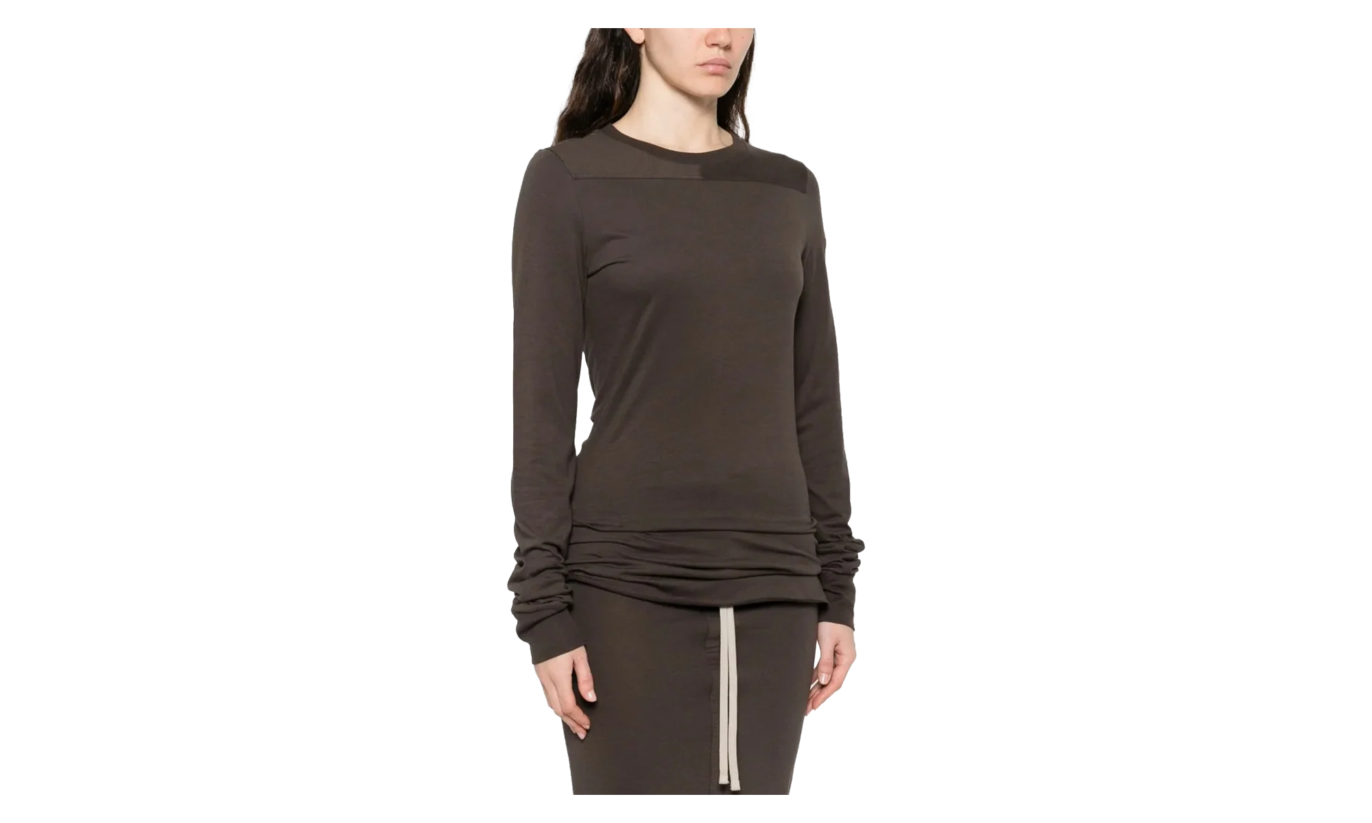 Rick Owens Knitted Girder Long-Sleeve T-shirt WMNS "Dark Dust" MON42