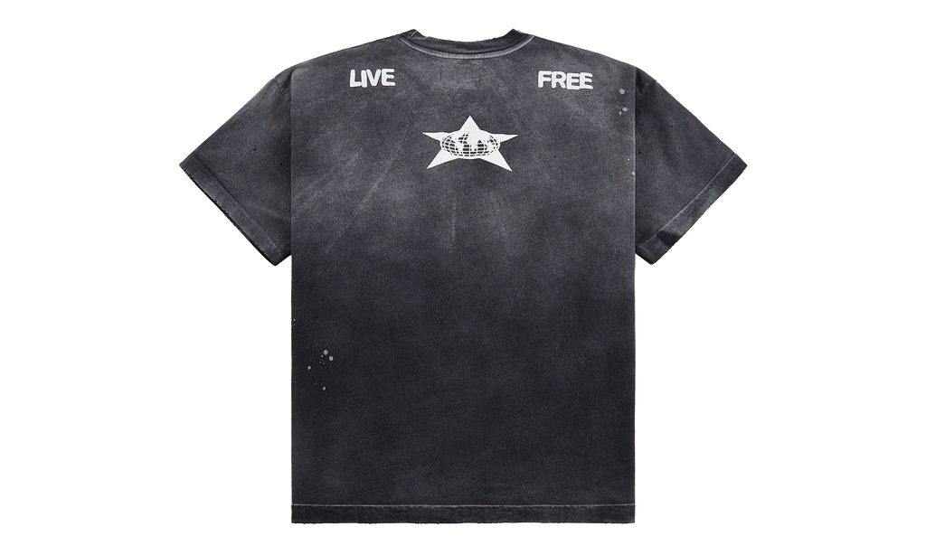 Distressed Star Tee "Vintage Black" BAR30