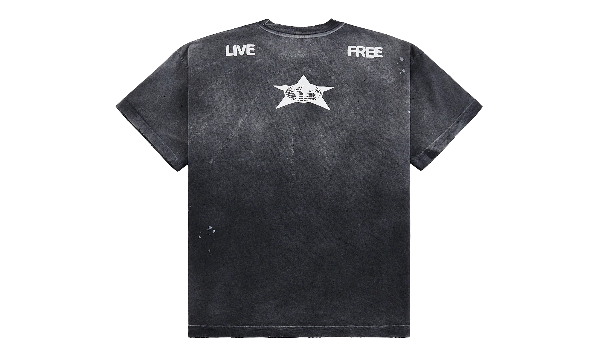 Distressed Star Tee "Vintage Black" BAR30