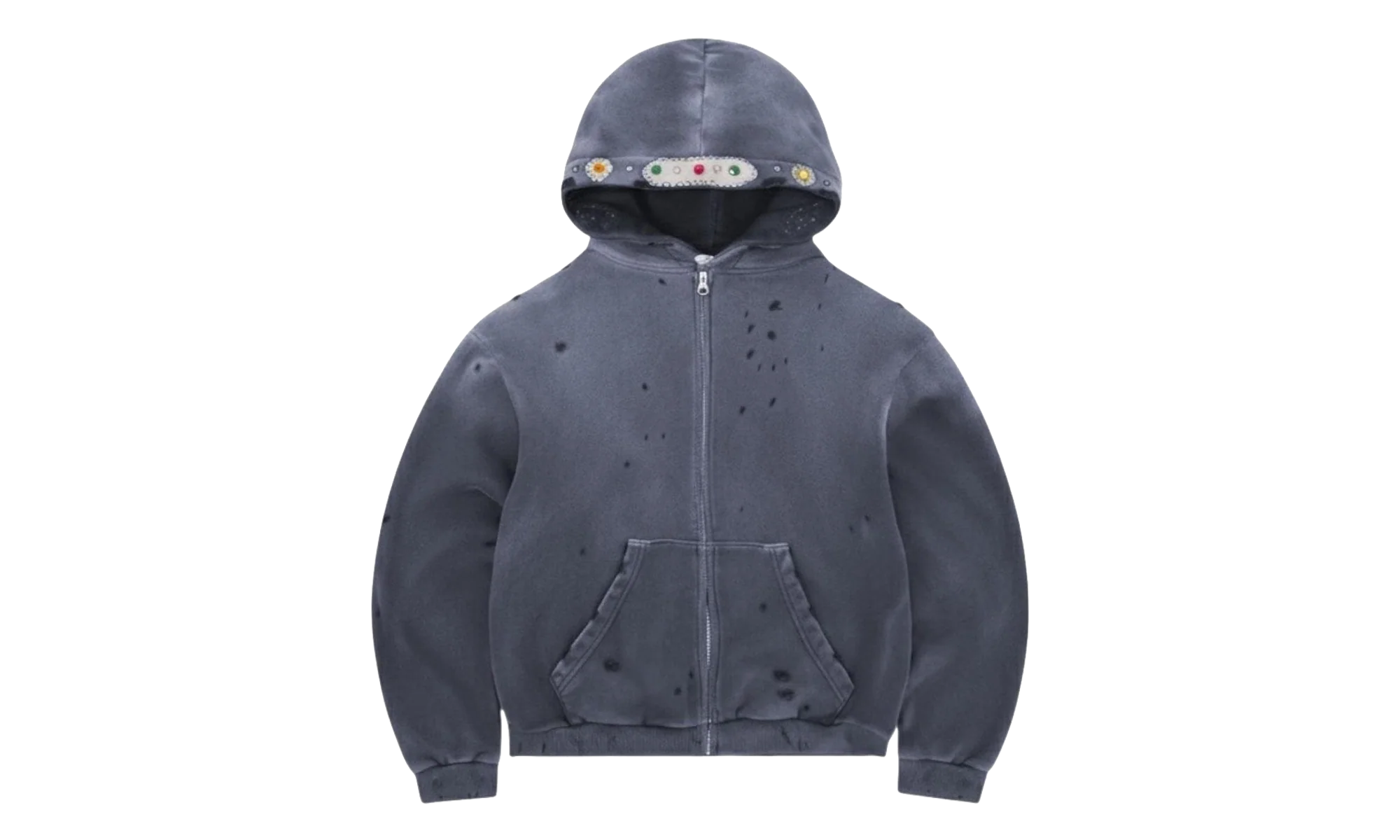 Sapphire Zip Up Hoodie "Grey" BS98