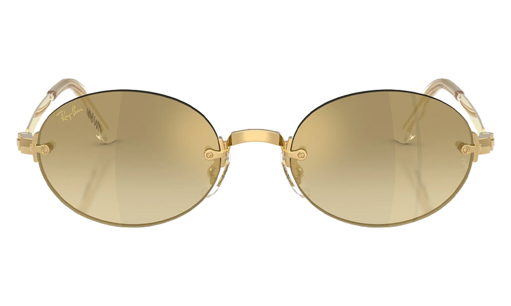 Ray-Ban Rimless "A$AP Rocky - Polished Arista Gold with Brown Mirror Gold Gradient Lens" RB3929 001 7I