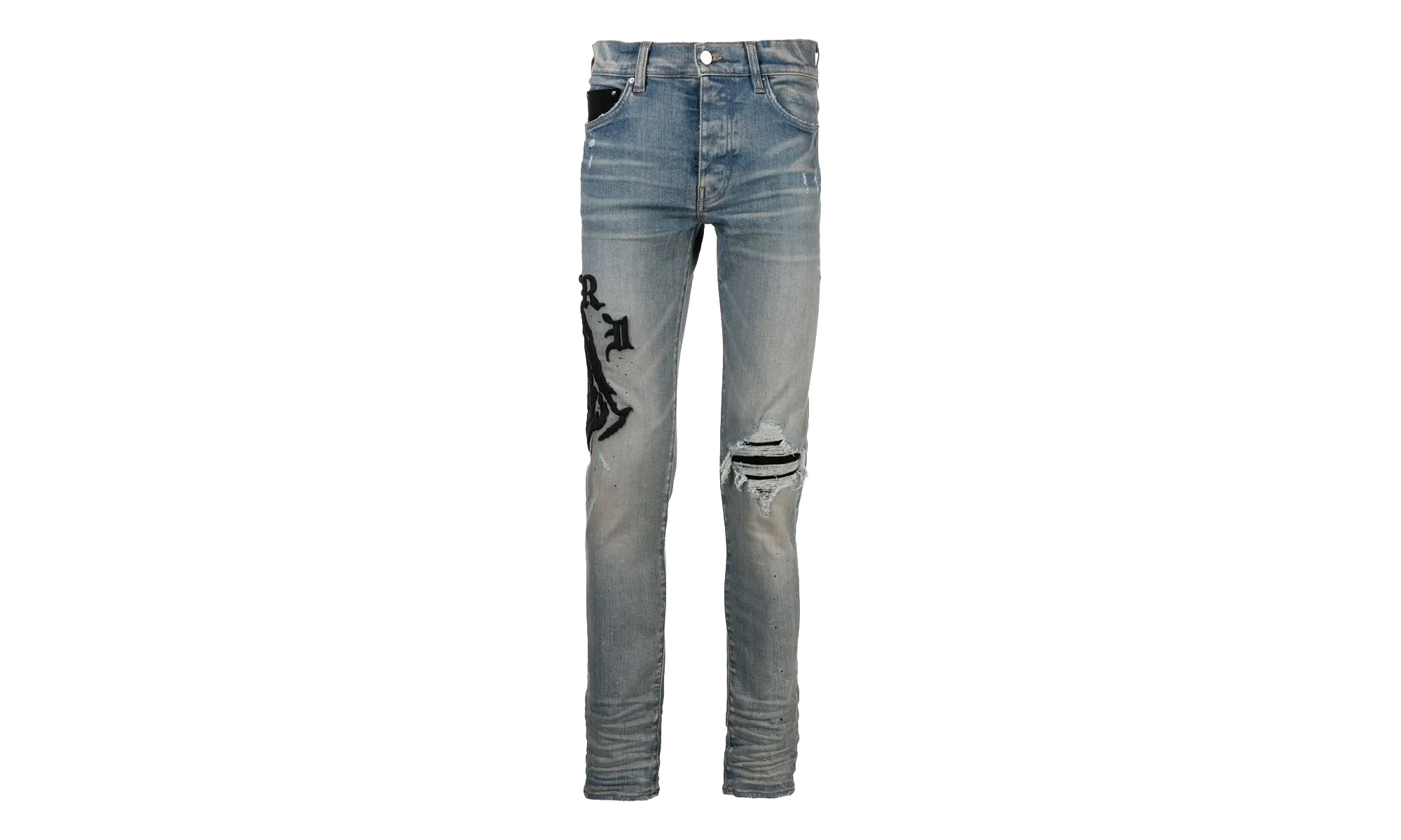 Amiri x Wes Lang Reaper Logo Jeans Clay "Indigo Black" AW22MDS002 408