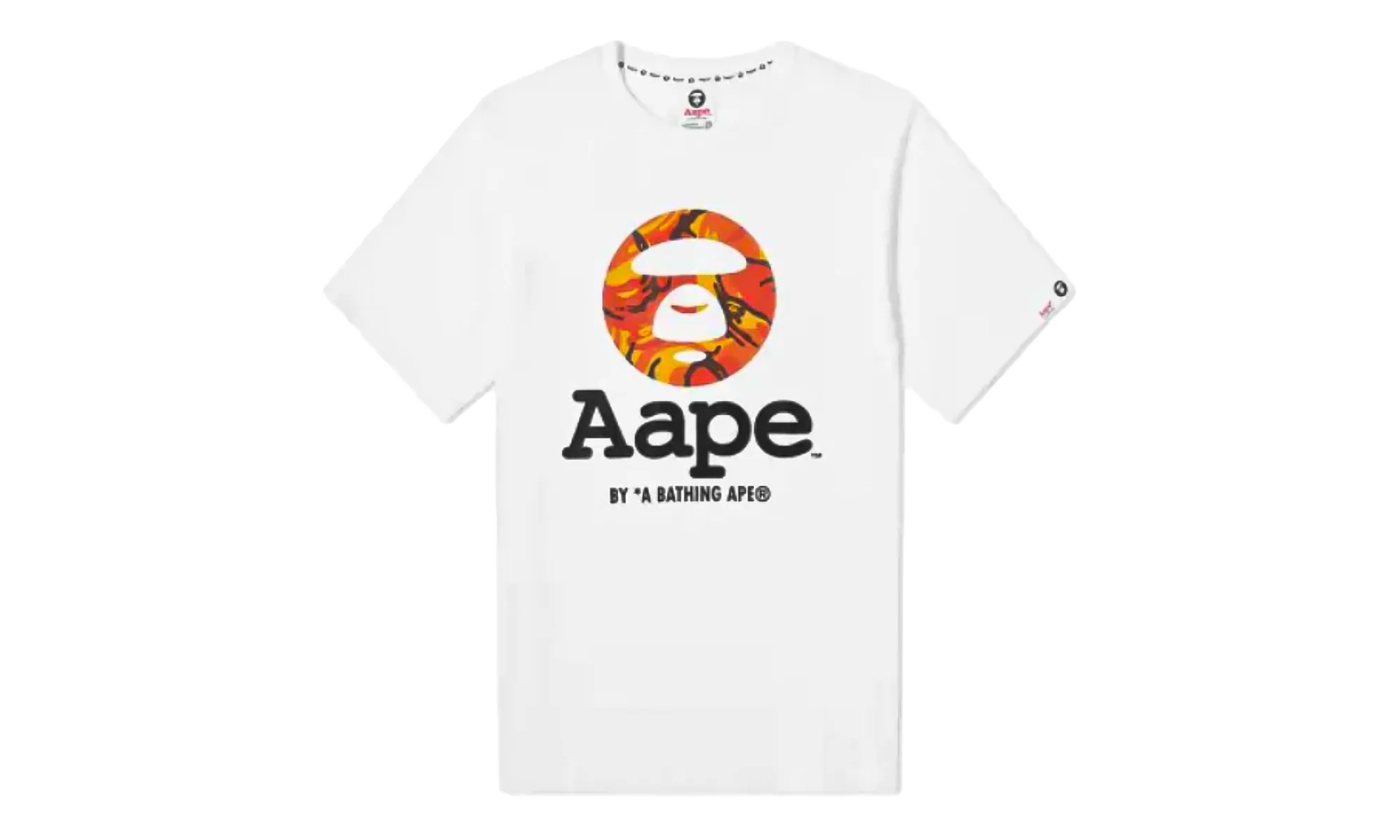 AAPE OG Moonface T-Shirt "White Orange Camo" B762DA4F