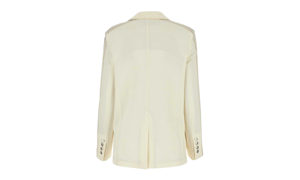 Side Stripe Detailed Blazer Suit Jacket "Cream" PWEN013F23FAB001