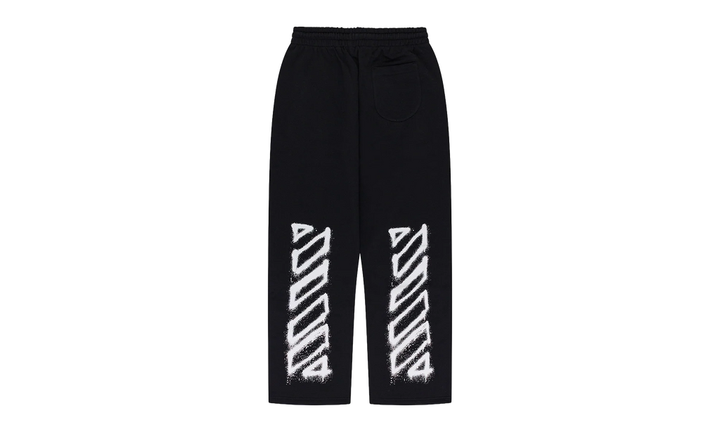 Spray Can Diagonal Sweatpants "Black" OFW MBTM 0091