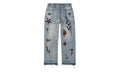 Tattoo Denim Pants "Blue" BS91