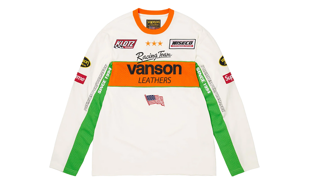 Vanson Leathers® L/S Top "SS26 - White" SU27021