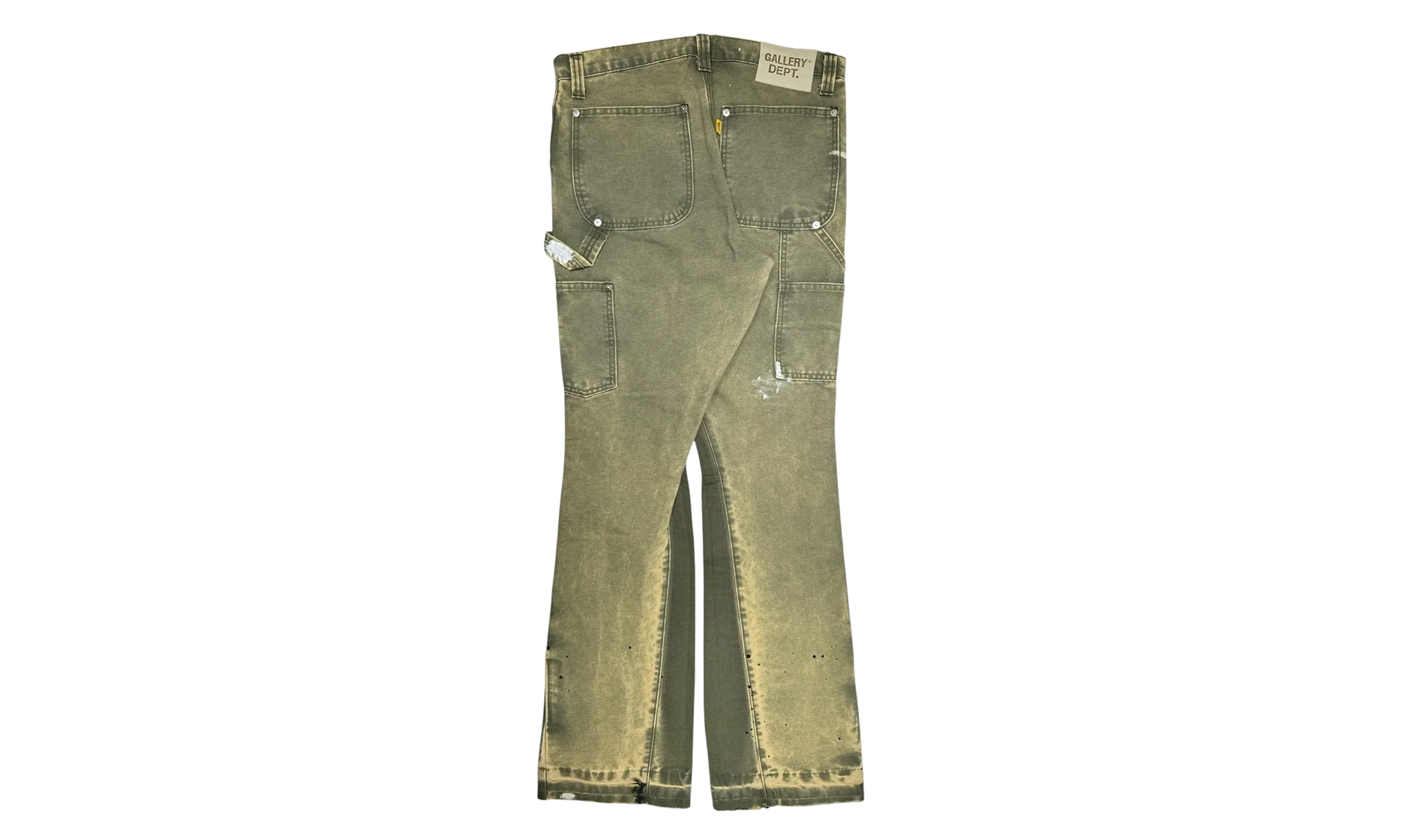 LA Flare Carpenter Pants Paint Splatter "Moss Multi" GDCLFMC