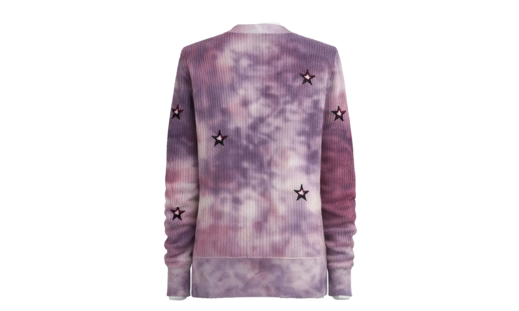 Tie Dye Stars Cardigan Sweater "Multi-Color" Y0W05279CC MUL