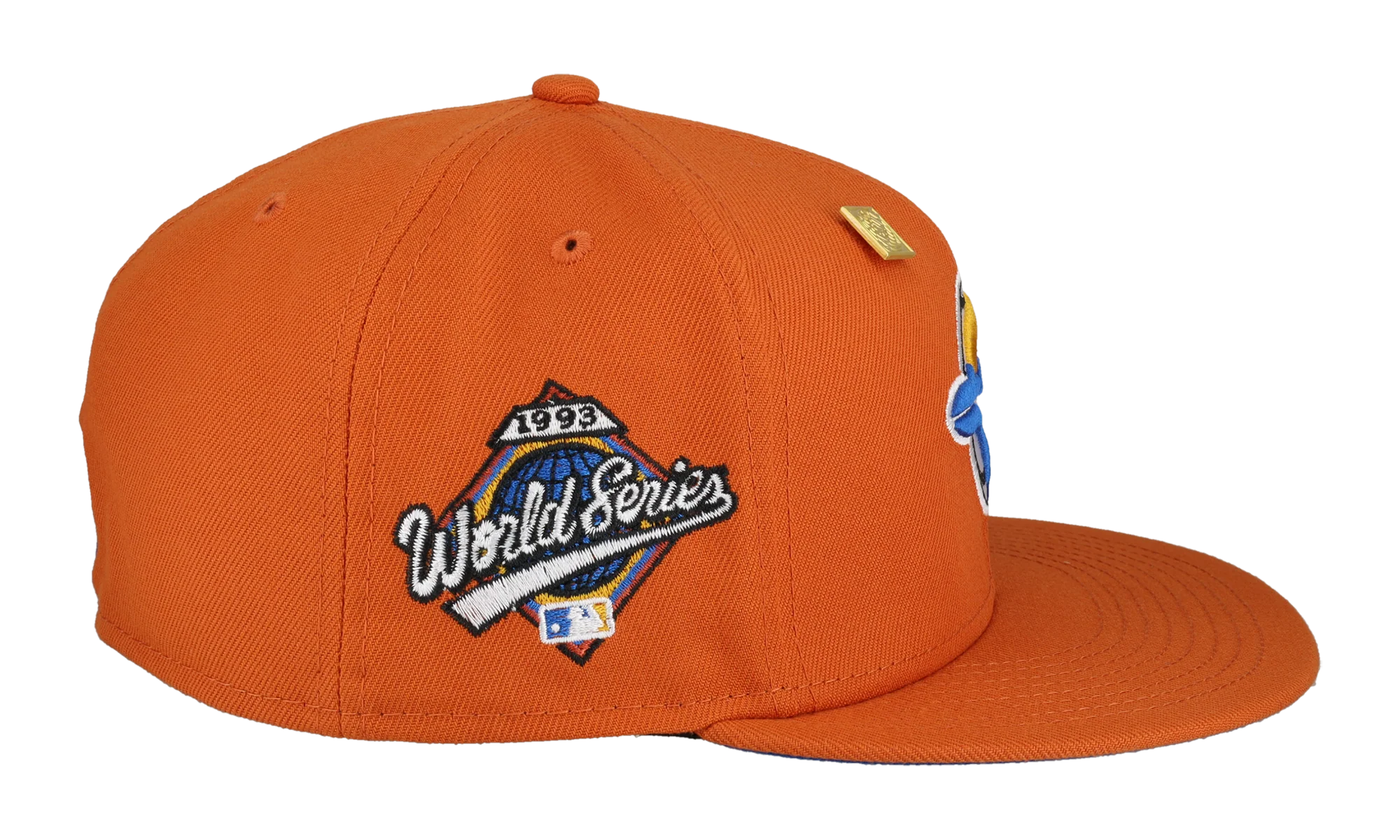 59FIFTY Toronto Blue Jays 1993 World Series Patch Fitted Hat "Orange / Blue" 123451292330