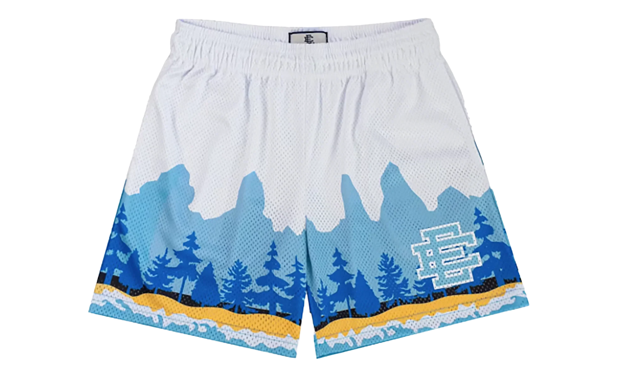 EE BASIC SHORT "SS24 - White/Aqua" EE709