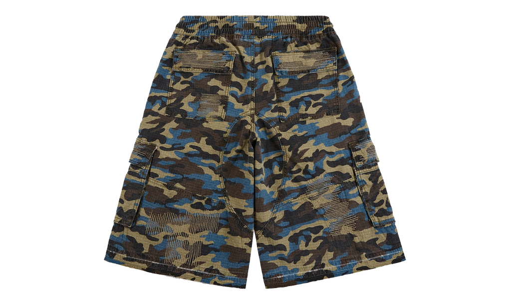 Camo Cargo Shorts "Blue" DSM S26 003