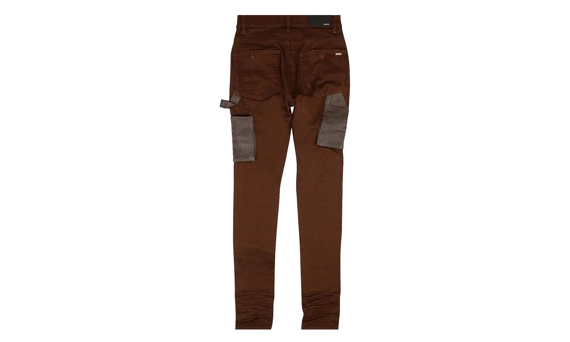 Denim Leather Workman Pants "Brown" MDS121 210