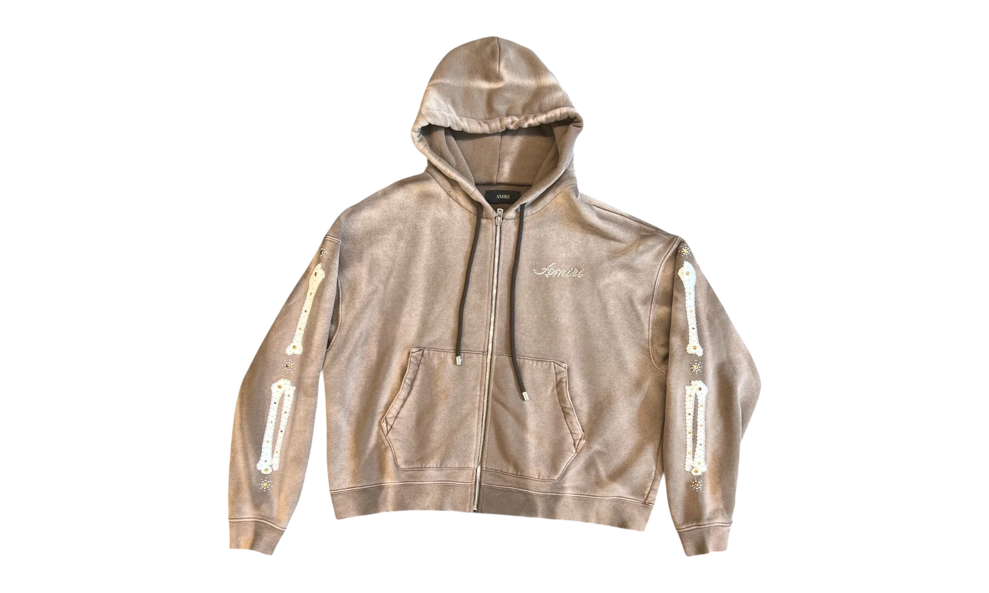 Bones Studded Zip-Up Hoodie "Brown" AWTOJR1073 210
