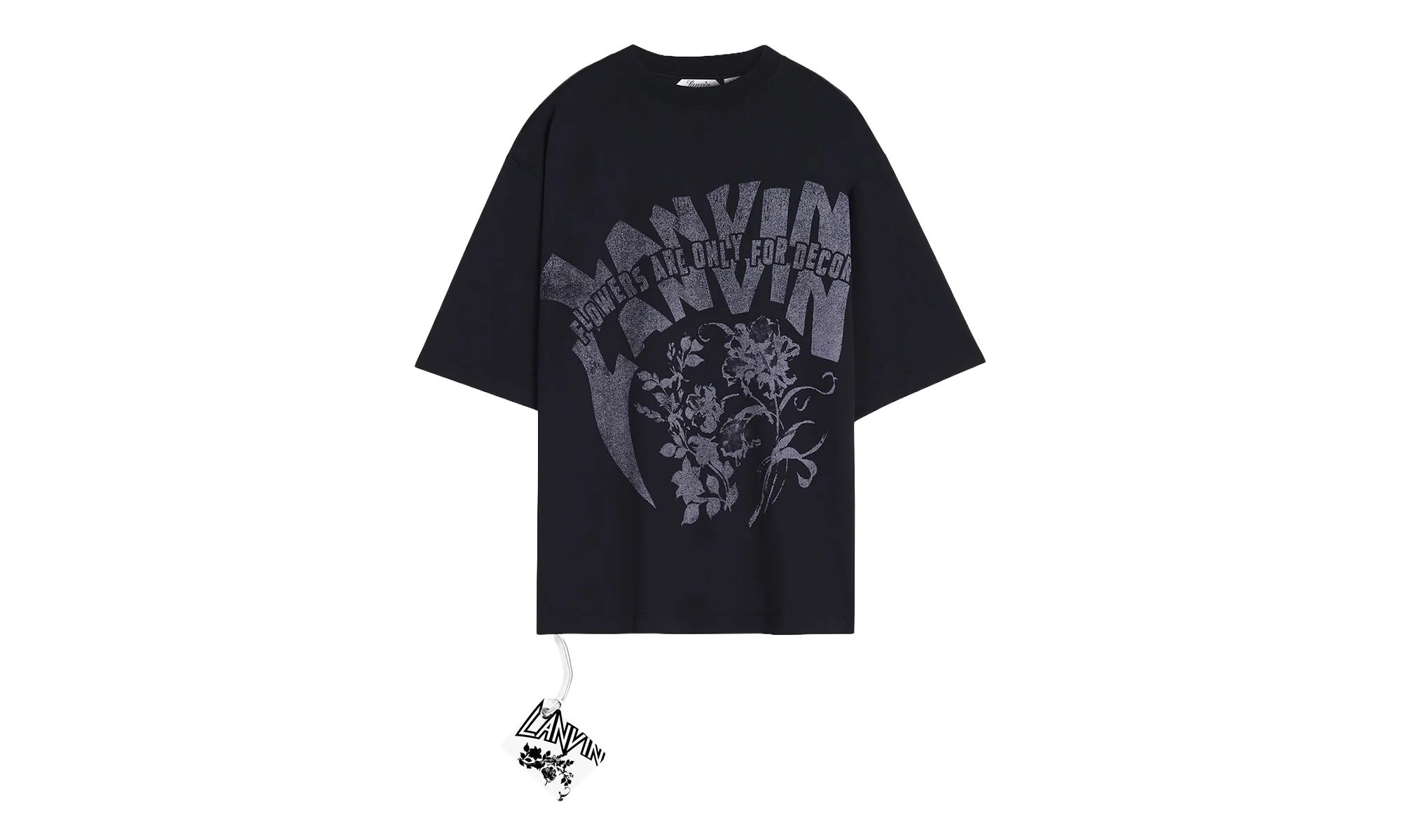PRINTED OVERSIZED TEE "Black" RU TS0026 J120 P24 10