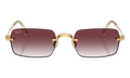 Ray-Ban Rimless "A$AP Rocky - Polished Arista Gold with Clear Gradient Dark Violet Lens" RB3928 001 8H