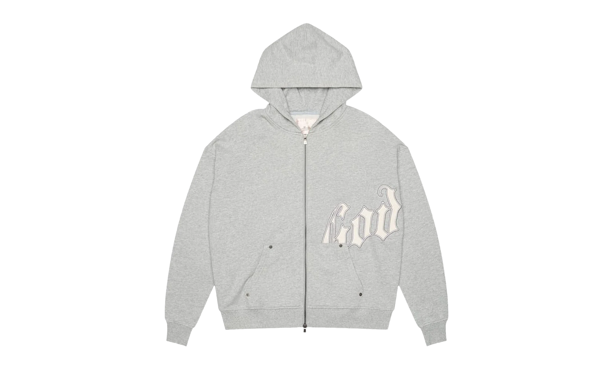 OG Logo Hoodie V2 "Grey / Silver Satin" KNKR1FEH