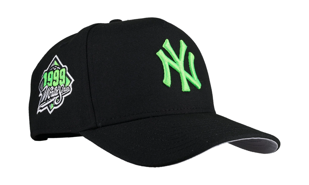 9FIFTY New York Yankees 1999 World Series A Frame Snapback Hat "Slime Green" NE263