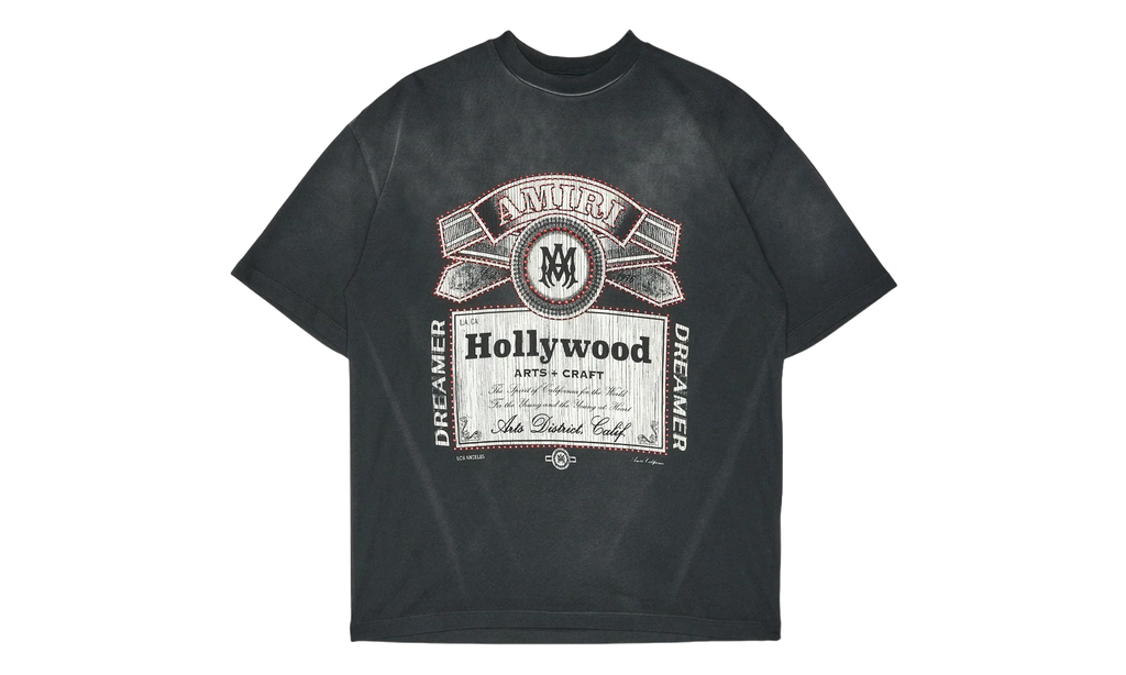 Hollywood Arts & Crafts Studded Logo Short Sleeve T-Shirt "Black" AMJYTE1159 001