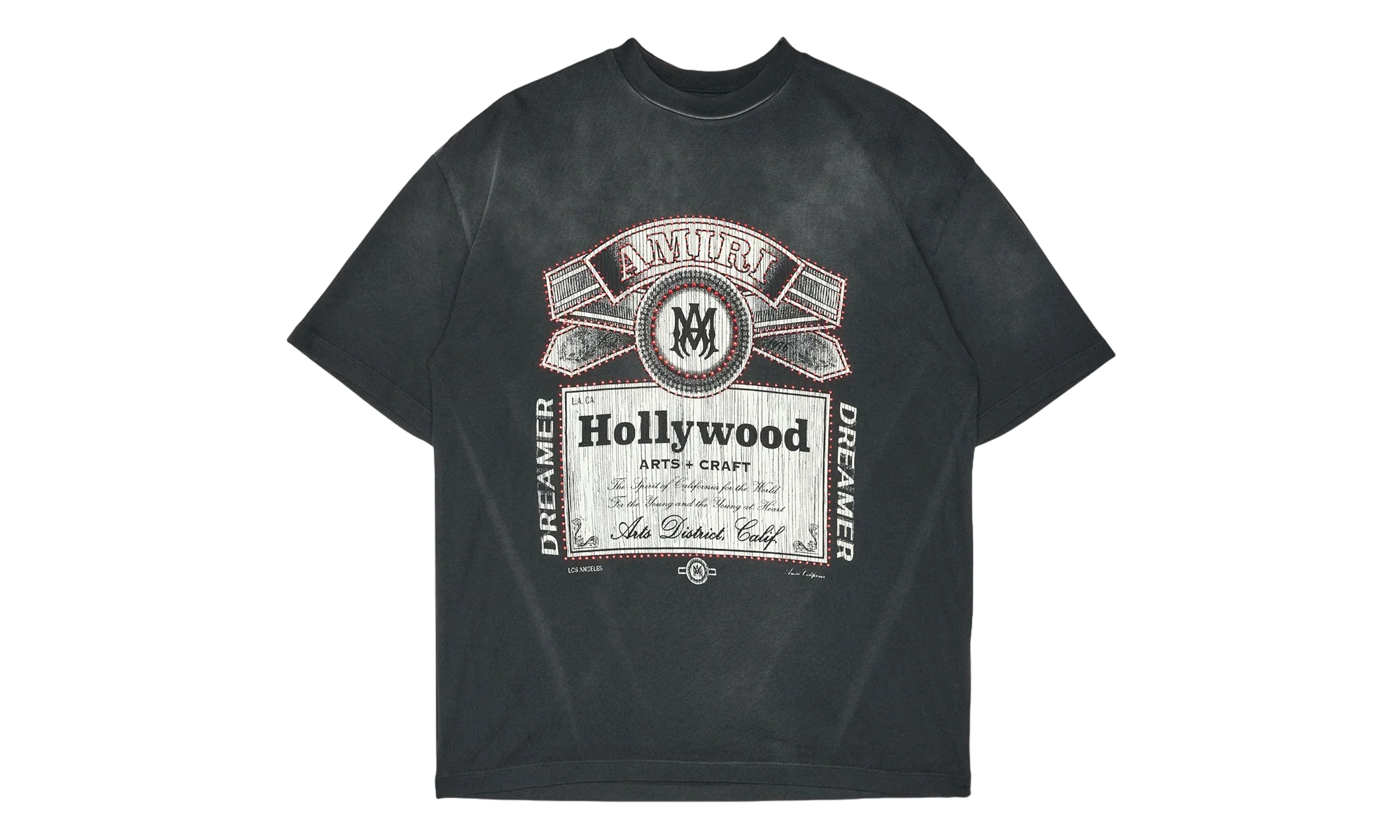 Hollywood Arts & Crafts Studded Logo Short Sleeve T-Shirt "Black" AMJYTE1159 001