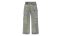 Double Cargo Jeans "Blue Faded Wash" DU02E7361 DMP BLUE