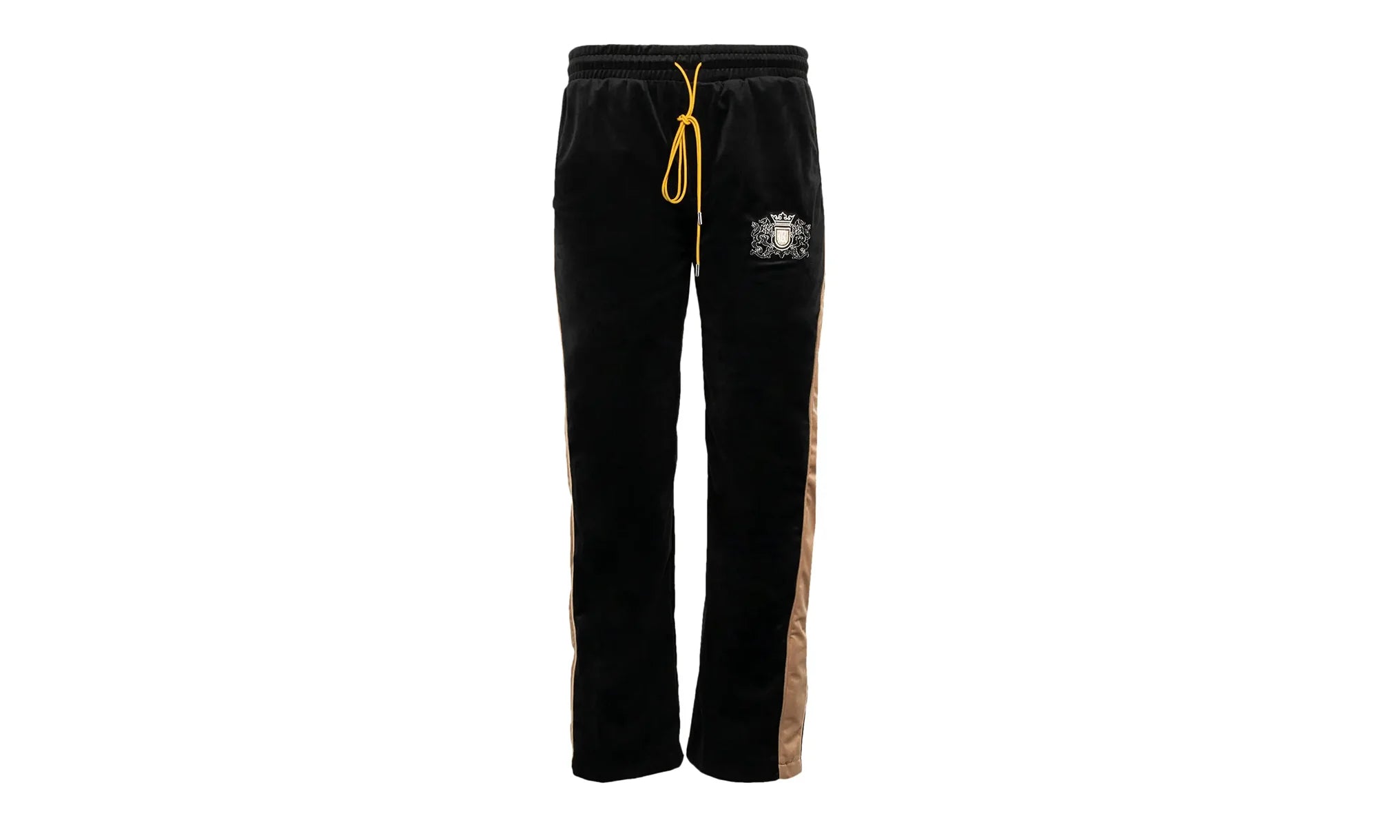 Crest-Embroided Velvet Track Pants "Black" PF23PA05083679