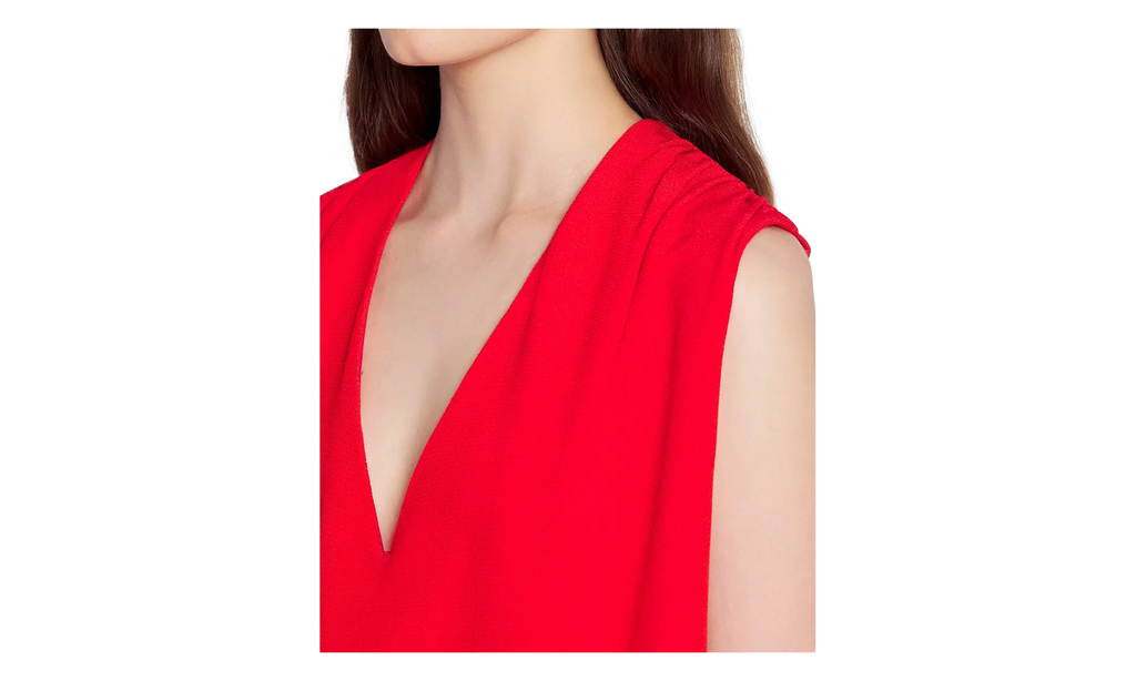 SILK SLEEVELESS BLOUSE "Red" RW TO0106 5609 P23 37