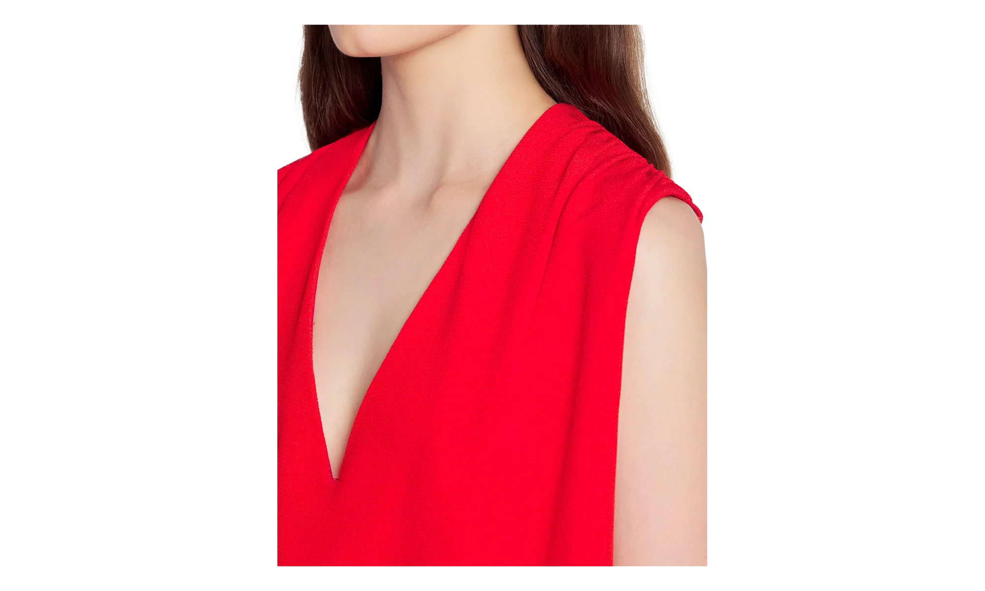 SILK SLEEVELESS BLOUSE "Red" RW TO0106 5609 P23 37