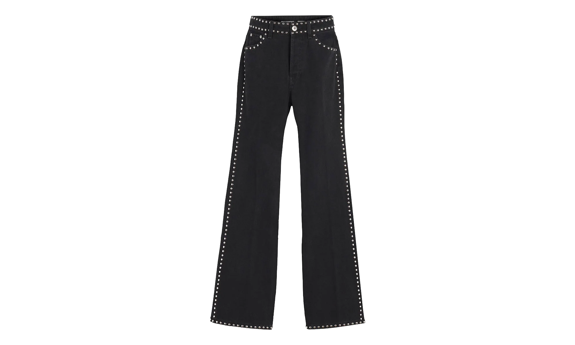 FLARE TROUSERS WITH STUDS "Black" RW TR0246 D074 P24 10