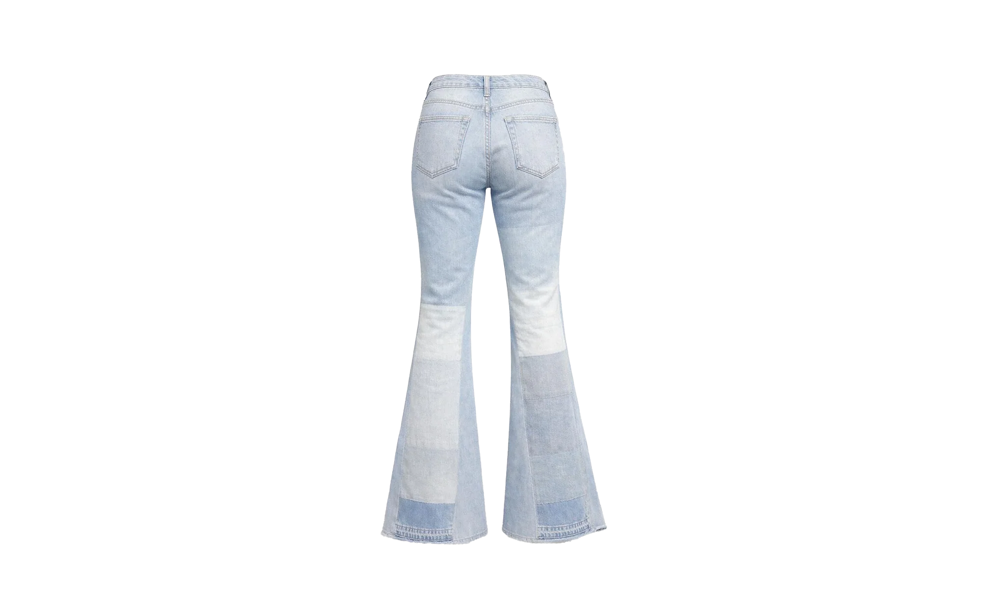 Reconstructed Flare Jeans Patch "Multi Indigo" Y0W01405RD MUI