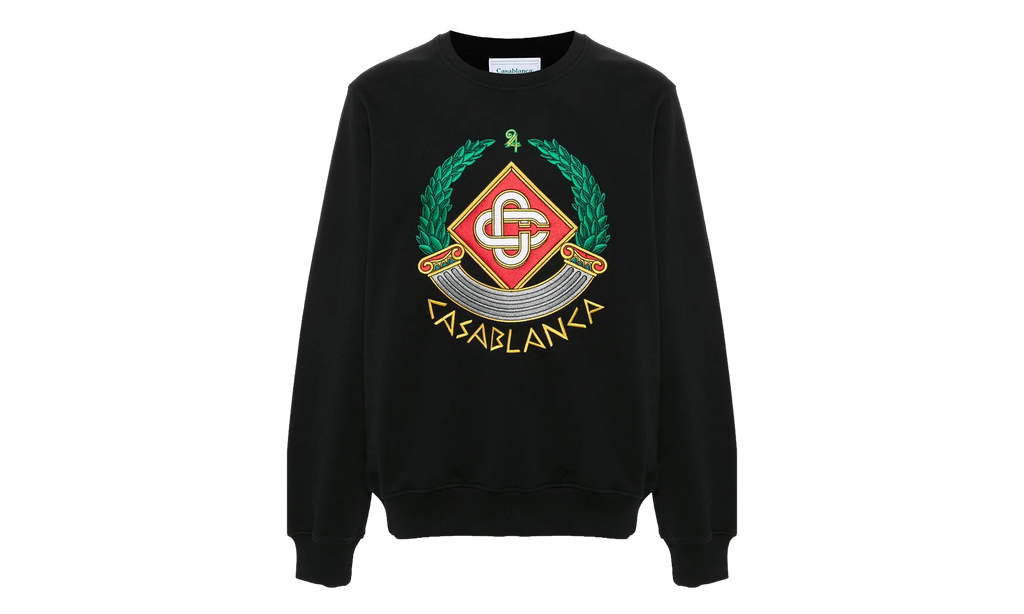 Casa Crest Embroidered Sweatshirt Black "Black" MF24 JTP 001 03 BLAC