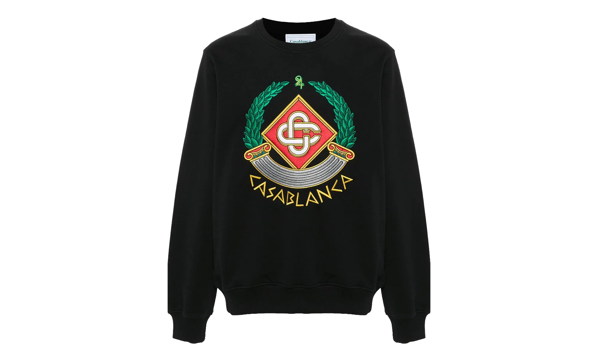 Casa Crest Embroidered Sweatshirt Black "Black" MF24 JTP 001 03 BLAC