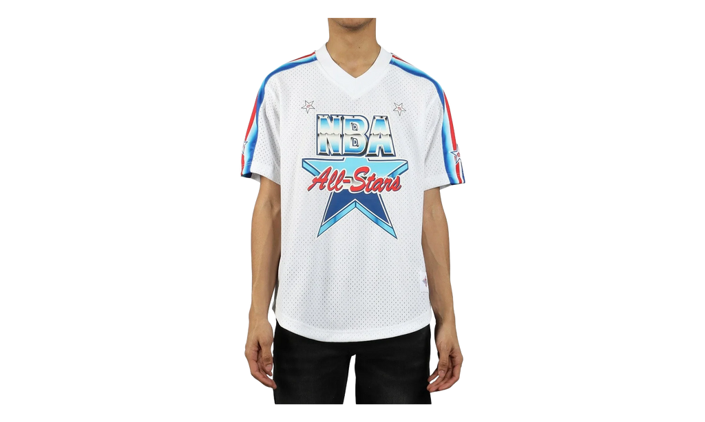 NBA Mesh V-Neck Tee "1991 All-Star Game - White" MSPOMG18025 ASGWHIT191