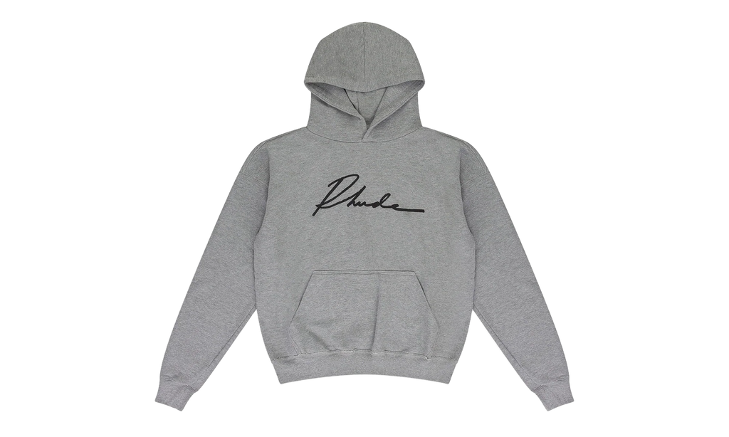 Ssense Exclusive Cursive Hoodie "Grey" RHD-MHDS-0036