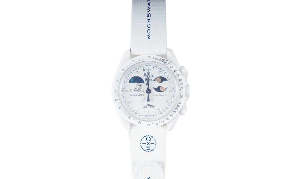 Swatch x Omega Bioceramic Moonswatch "Mission To Earthphase Moonshine Gold (Cold Moon)" SO33W701L